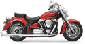 Bassani Manufacturing 31117B 3in. Slip-Ons with 2in. Baffles for Bassani Header Pipes - Slash Down - Chrome - sxspowersports