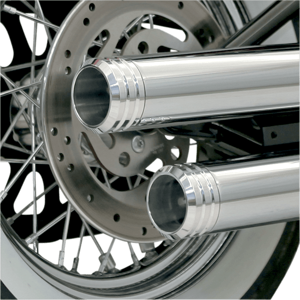 Bassani Manufacturing BE30SB Slash Cut End Cap for 3in. Firepower Slip-Ons - Black - sxspowersports