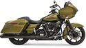 Bassani Manufacturing FLH-517L 4in. Slip-On Megaphone Mufflers with 2 1/2in. Performance Baffles - Chrome with Billet End Cap - sxspowersports