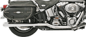 Bassani Manufacturing SFT-211 Power Curve True-Dual Crossover Header Pipes for Softails - Chrome - sxspowersports