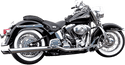 Bassani Manufacturing SFT-211 Power Curve True-Dual Crossover Header Pipes for Softails - Chrome - sxspowersports