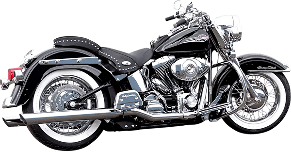 Bassani Manufacturing SFT-211 Power Curve True-Dual Crossover Header Pipes for Softails - Chrome - sxspowersports