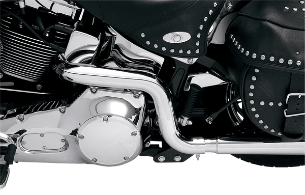 Bassani Manufacturing SFT-211 Power Curve True-Dual Crossover Header Pipes for Softails - Chrome - sxspowersports