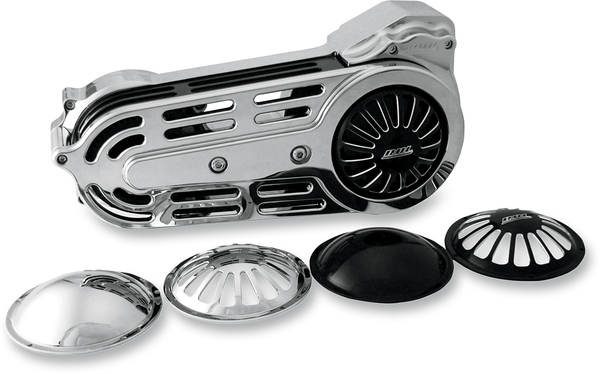 Belt Drives Ltd EV-700B 2in. Belt Drive Kit with Changeable Domes - Black - sxspowersports