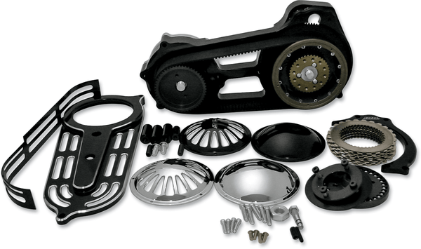 Belt Drives Ltd EV-725B 2in. Belt Drive Kit with Changeable Domes - Black - sxspowersports