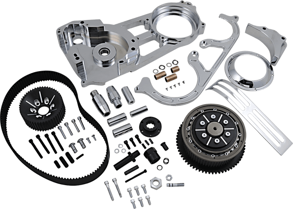 Belt Drives Ltd EVO-220-C 2in. Wide Open Belt Drives - Chrome - sxspowersports