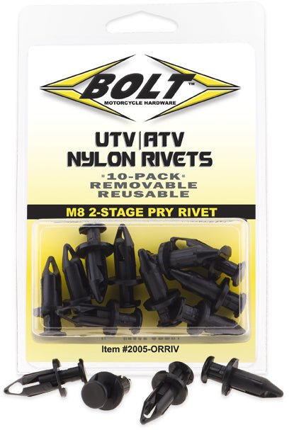 BOLT 2005-0RRIV ATV Nylon Rivet Kits - sxspowersports
