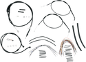 Burly Brand B30-1004 Extended Cable/Brake Line Kit for 14in. Ape Handlebars - Black Vinyl - sxspowersports