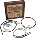 Burly Brand B30-1041 Extended Cable/Brake Line Kit for 16in. Ape Handlebars - Black Vinyl - sxspowersports
