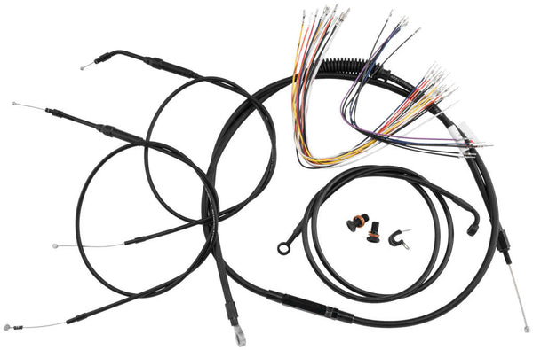Burly Brand B30-1042 Extended Cable/Brake Line Kit for 12in. Ape Handlebars - Black Vinyl - sxspowersports