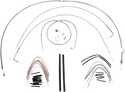 Burly Brand B30-1055 Extended Cable/Brake Line Kit for 16in. Gorilla Handlebars - Stainless Steel - sxspowersports