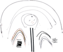 Burly Brand B30-1056 Extended Cable/Brake Line Kit for 16in. Gorilla Handlebars - Stainless Steel - sxspowersports