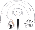 Burly Brand B30-1057 Extended Cable/Brake Line Kit for 18in. Gorilla Handlebars - Stainless Steel - sxspowersports