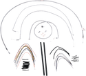 Burly Brand B30-1058 Extended Cable/Brake Line Kit for 18in. Gorilla Handlebars - Stainless Steel - sxspowersports
