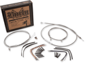Burly Brand B30-1059 Extended Cable/Brake Line Kit for 18in. Gorilla Handlebars - Stainless Steel - sxspowersports