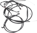 Burly Brand B30-1069 Extended Cable/Brake Line Kit for 16in. Ape Handlebars - Black Vinyl - sxspowersports