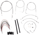 Burly Brand B30-1079 Extended Cable/Brake Line Kit for 14in. Gorilla Handlebars - Stainless Steel - sxspowersports