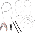 Burly Brand B30-1086 Extended Cable/Brake Line Kit for 16in. Gorilla Handlebars - Stainless Steel - sxspowersports