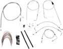 Burly Brand B30-1088 Extended Cable/Brake Line Kit for 14in. Gorilla Handlebars - Stainless Steel - sxspowersports