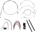 Burly Brand B30-1092 Extended Cable/Brake Line Kit for 16in. Gorilla Handlebars - Stainless Steel - sxspowersports