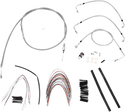 Burly Brand B30-1093 Extended Cable/Brake Line Kit for 18in. Gorilla Handlebars - Stainless Steel - sxspowersports