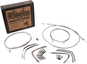 Burly Brand B30-1096 Extended Cable/Brake Line Kit for 18in. Gorilla Handlebars - Stainless Steel - sxspowersports