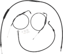 Burly Brand B30-1098 Extended Cable/Brake Line Kit for Clubman Handlebars - Black Vinyl - sxspowersports