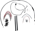 Burly Brand B30-1101 Extended Cable/Brake Line Kit for 16in. Ape Handlebars - Black Vinyl - sxspowersports