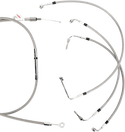 Burly Brand B30-1103 Extended Cable/Brake Line Kit for 13in. Gorilla Handlebars - Stainless Steel - sxspowersports