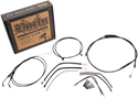 Burly Brand B30-1107 Extended Cable/Brake Line Kit for 14in. Ape Handlebars - Black Vinyl - sxspowersports
