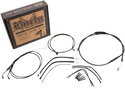 Burly Brand B30-1108 Extended Cable/Brake Line Kit for 16in. Ape Handlebars - Black Vinyl - sxspowersports