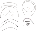 Burly Brand B30-1118 Extended Cable/Brake Line Kit for 15in. Ape Handlebars - Stainless Steel - sxspowersports