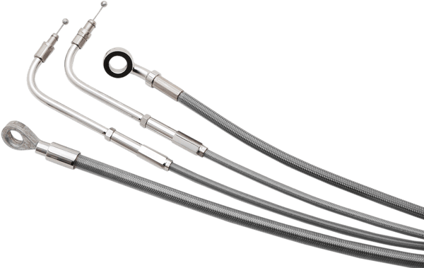 Burly Brand B30-1153 Handlebar Cable/Line Install Kit - Stainless Steel - sxspowersports