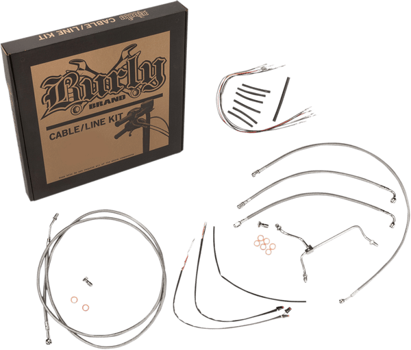 Burly Brand B30-1157 Handlebar Cable/Line Install Kit - Stainless Steel - sxspowersports