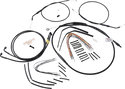 Burly Brand B30-1197 Extended Cable/Brake Line Kit for 12in. Ape Handlebars - Black - sxspowersports