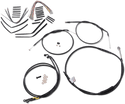 Burly Brand B30-1198 Extended Cable/Brake Line Kit for 14in. Ape Handlebars - Black - sxspowersports