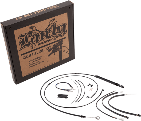 Burly Brand B30-1242 Handlebar Cable/Line Install Kits - Black - sxspowersports