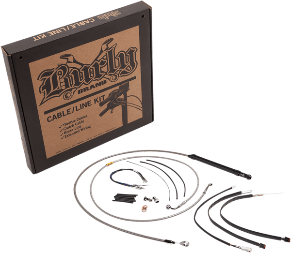 Burly Brand B30-1247 Handlebar Cable/Line Install Kits - Black - sxspowersports