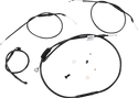 Burly Brand B30-1272 Extended Cable/Brake Line Kit for 8in. Ape Handlebars - Black - sxspowersports
