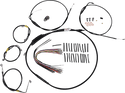 Burly Brand B30-1290 Extended Cable/Brake Line Kit for 13in. Ape Handlebars - Black - sxspowersports