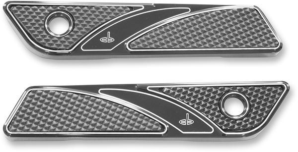 Carl Brouhard Designs EBL-001-C Elite Series Saddlebag Hinge Covers - Chrome - sxspowersports