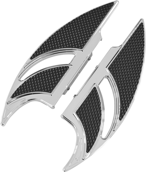Carl Brouhard Designs FB-R002-C Elite Edge Passenger Floorboards - Chrome - sxspowersports