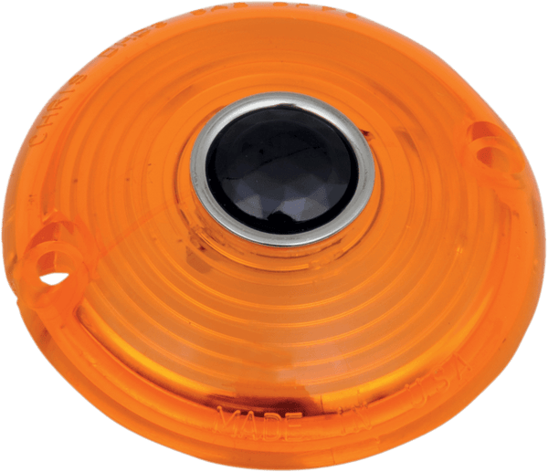 Chris Products DHD3AB Turn Signal Lens - Amber with Blue Dot - sxspowersports