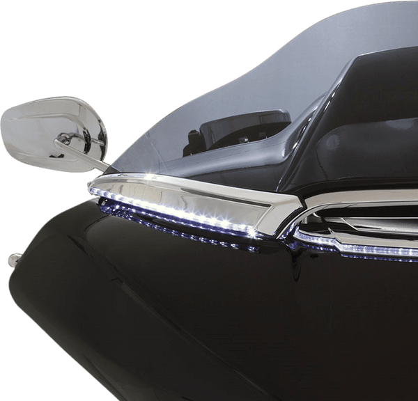 Ciro 11050 Horizon LED Windshield Trim - Chrome LED - sxspowersports