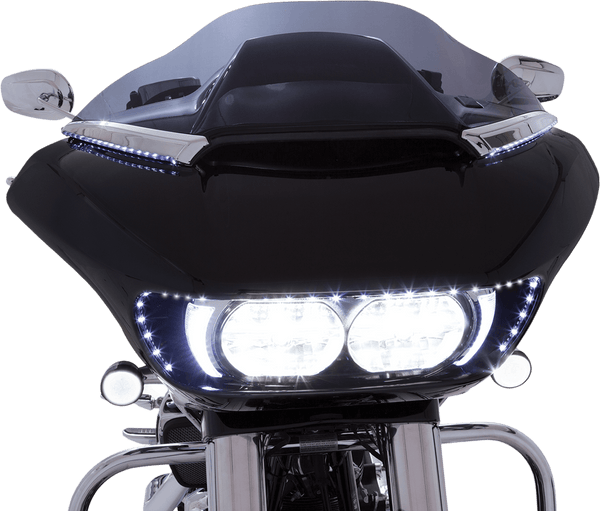 Ciro 11050 Horizon LED Windshield Trim - Chrome LED - sxspowersports