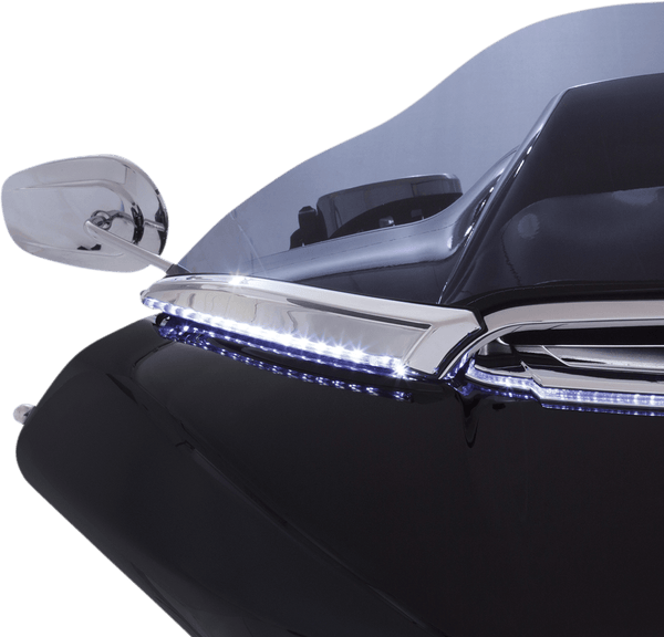 Ciro 11050 Horizon LED Windshield Trim - Chrome LED - sxspowersports