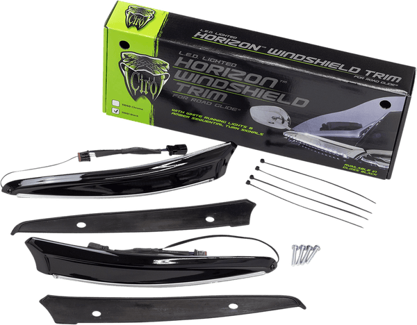 Ciro 11051 Horizon LED Windshield Trim - Black LED - sxspowersports