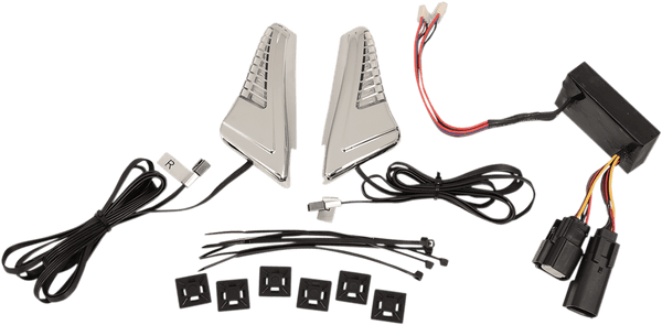Ciro 40015 Snake Eyes Light Kit for Tour-Pak with Controller - Chrome - sxspowersports