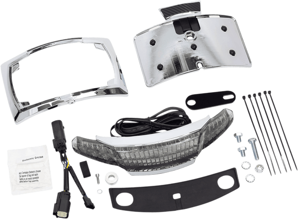 Ciro 40053 Tail Light and License Plate Mount - Chrome - sxspowersports