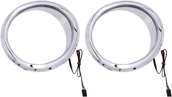 Ciro 42100 Chrome Front Speaker Accents with LED Lights - sxspowersports
